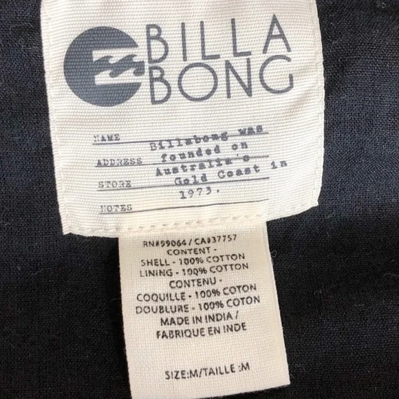 Billabong Women’s Lou Embroidered Black Cropped Jacket size Medium - Picture 7 of 8